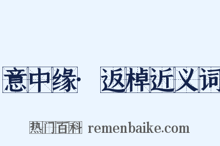 意中缘·返棹近义词是什么意思的图片